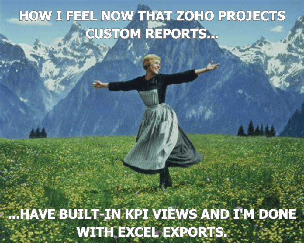 Zoho Projects Project Level Custom Reports and KPI Customizations